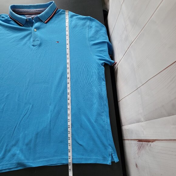 Vintage 90’s Y2K Tommy Hilfiger Men’s XXL Polo Short-Sleeve Shirt, Blue, EUC - Picture 11 of 11